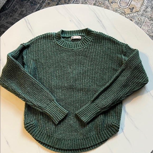 SO Sweaters - Green Ribbed Women's Sweater
